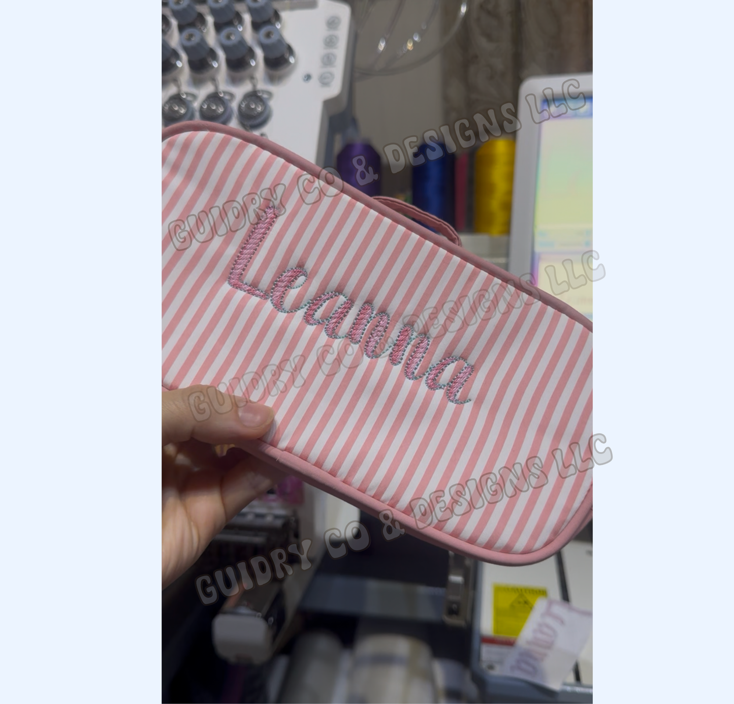 Custom Embroidery Name Pencil Pouch