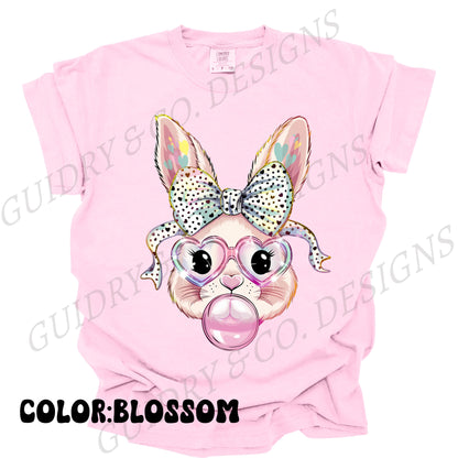 BUBBLE Gum Easter Bunny Color Comfort Tshirt