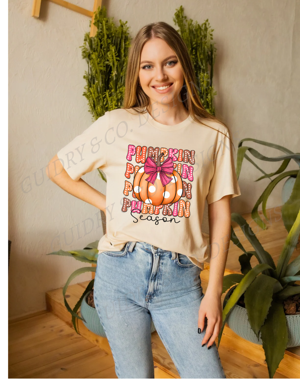 Fall Pumpkin Pink Bow (PREORDER)