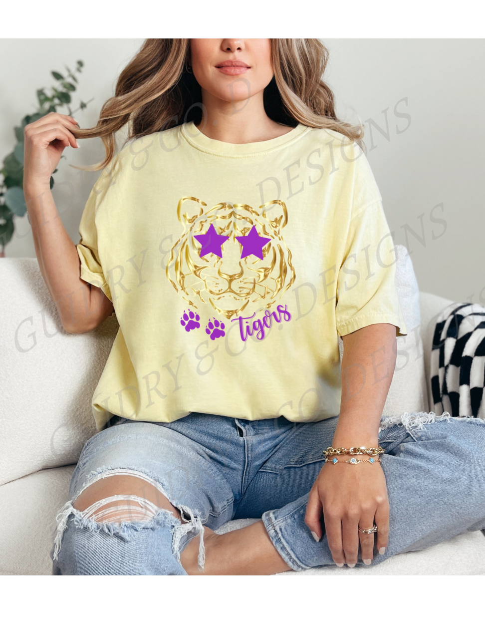 Gold Tiger Star Glasses (Color Comfort)