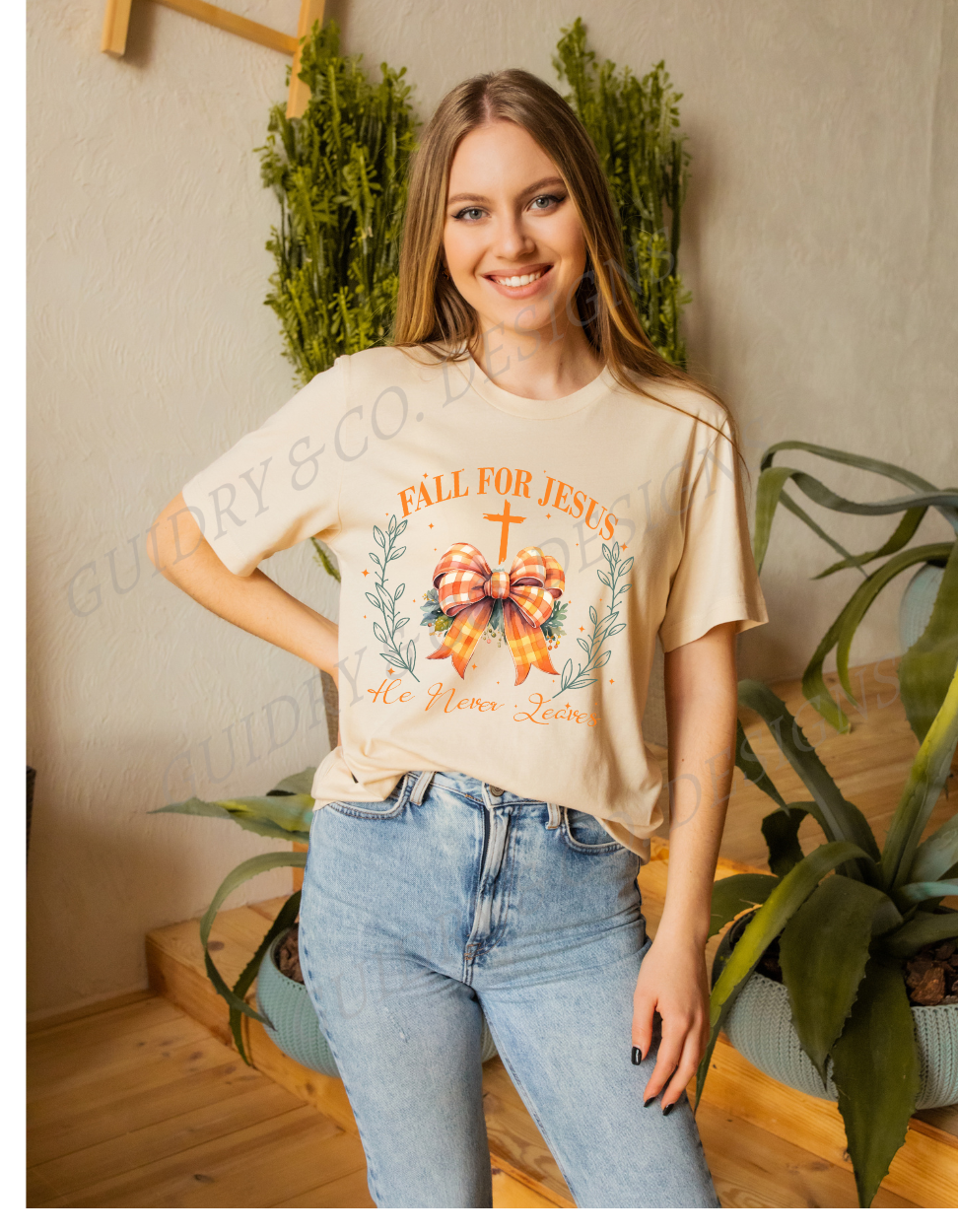 Fall For Jesus He Never Leaves (Bella Canva)