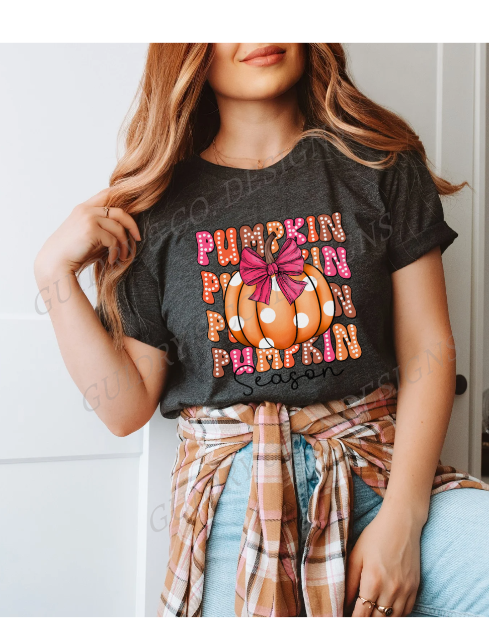 Fall Pumpkin Pink Bow (PREORDER)