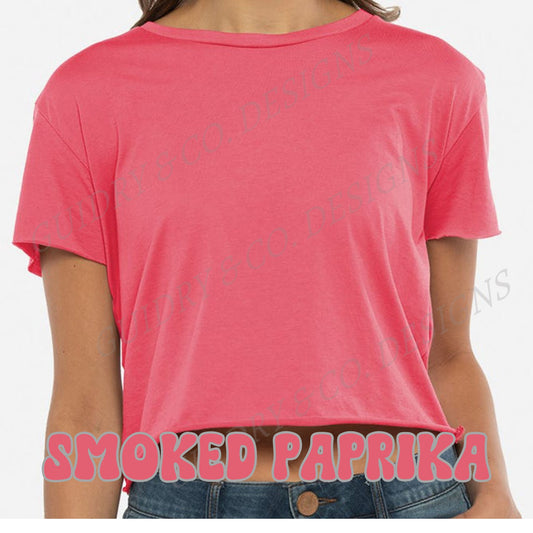 DTF DESIGN ON NEXT LEVEL CROP TOP WOMEN