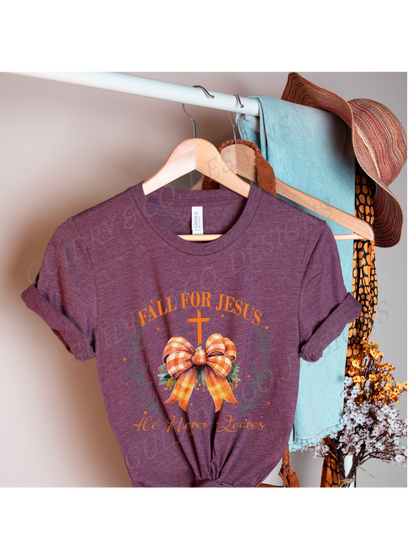 Fall For Jesus He Never Leaves (Bella Canva)