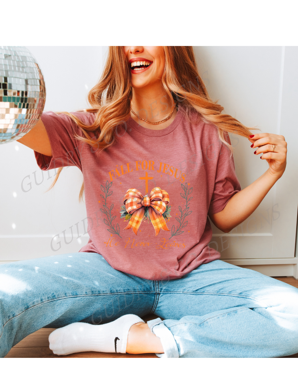 Fall For Jesus He Never Leaves (Bella Canva)