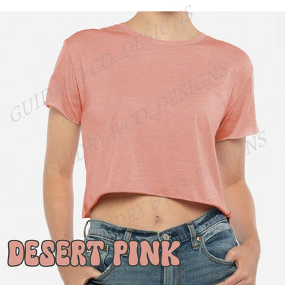 DTF DESIGN ON NEXT LEVEL CROP TOP WOMEN