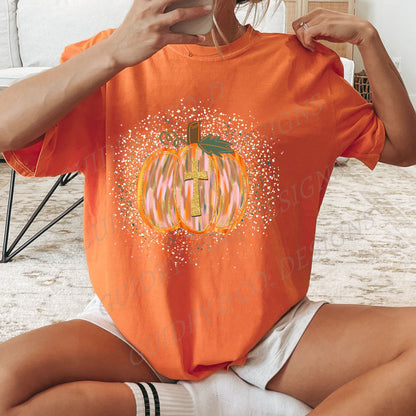 Brushstroke Cross Pumpkin