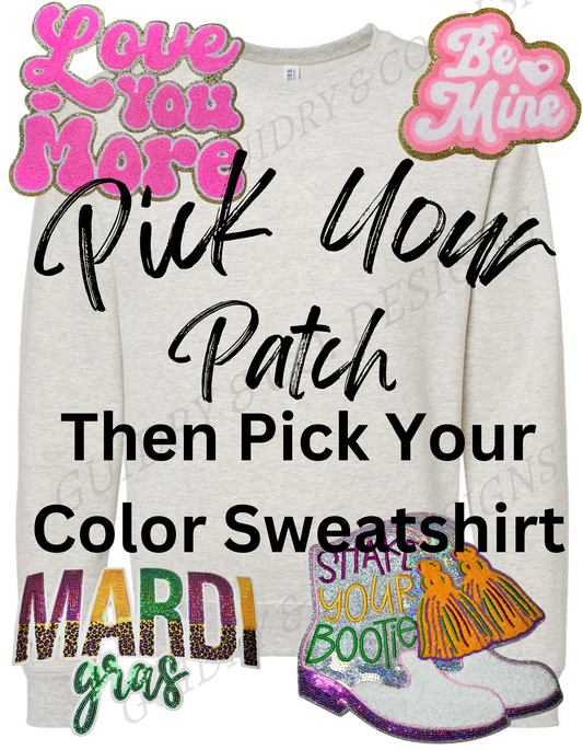 (S-XL) PICK YOUR PATCH During Live with SWEATSHIRT