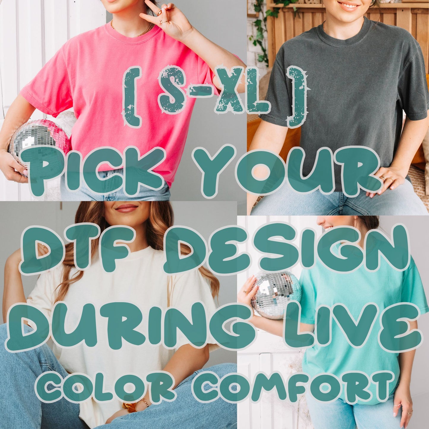 (S-XL) DTF DESIGN WITH COLOR COMFORT SHIRT