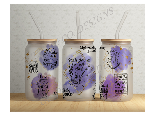 Each Day Is A Fresh Start Glass Frosted Cup